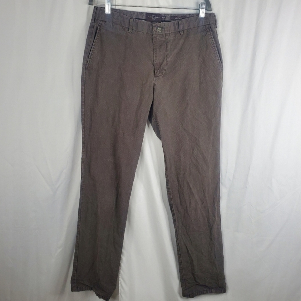 ◇◇ Black Brown 1826 Tailored Fit Gray Plaid Trousers Size 34x34